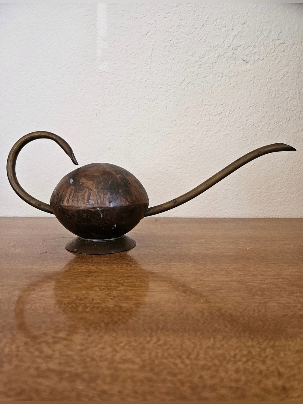 Vintage Copper Long-Spout Watering Can - Brown Copper Finish